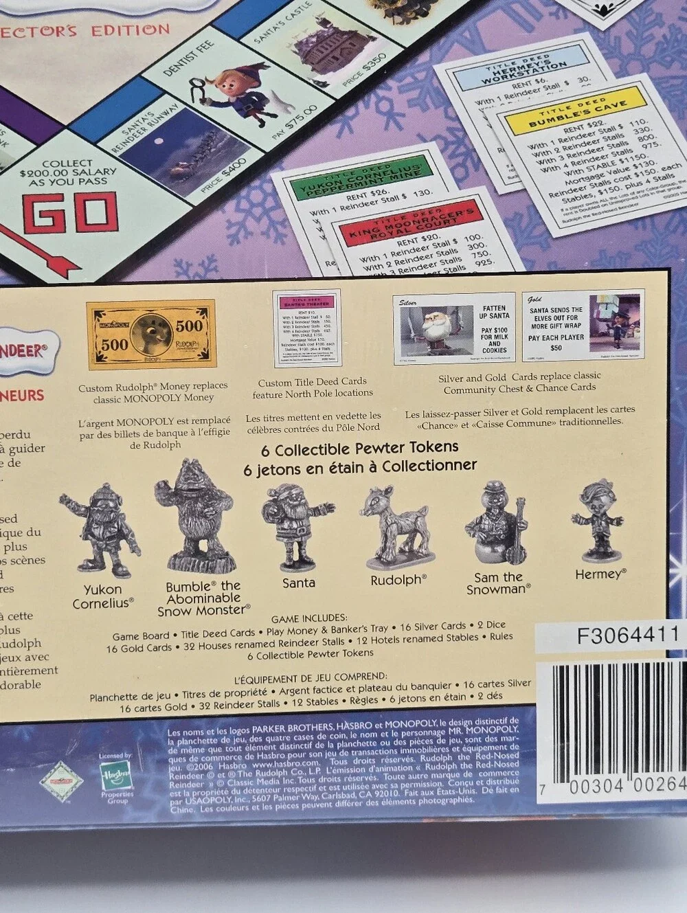 Hasbro Monopoly Rudolph The Red Nosed Reindeer Collect Edition Board Game 2006
